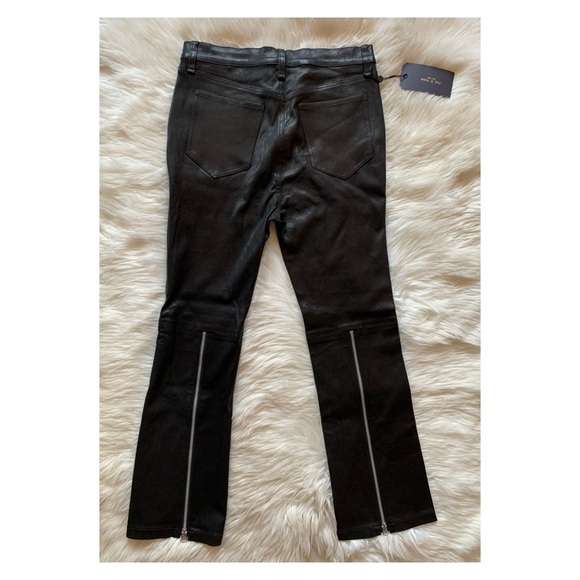 New! RAG & BONE Braxton Lambskin Leather Pants - Picture 9 of 12